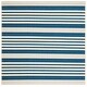 preview thumbnail 80 of 129, SAFAVIEH Courtyard Charmaine Indoor/ Outdoor Waterproof Area Rug 5'3" x 5'3" Square - Navy/Beige