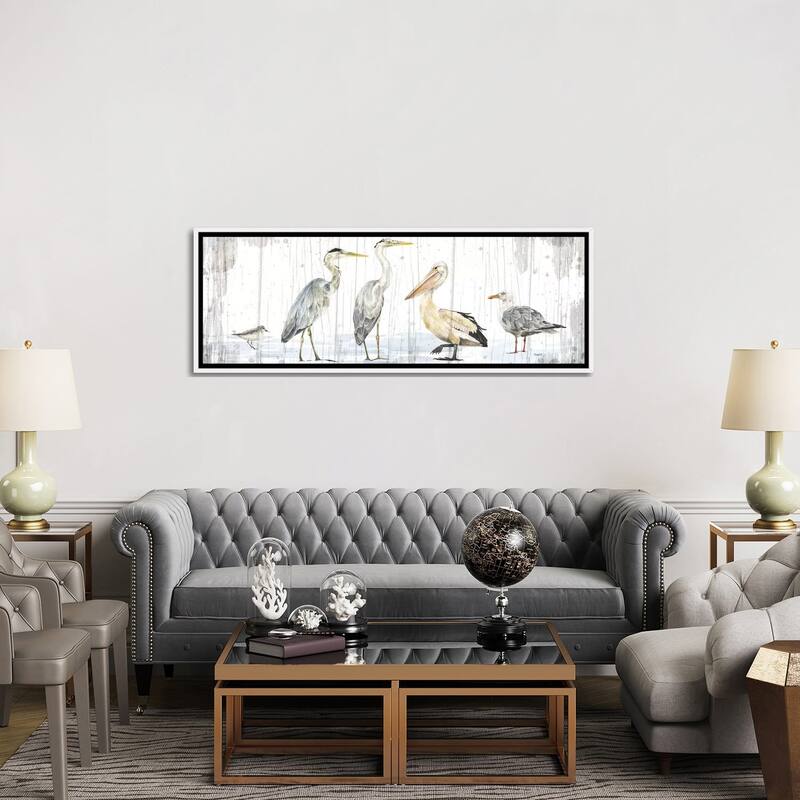 iCanvas "Birds of the Coast Rustic Panel" by Tara Reed Framed Canvas Print