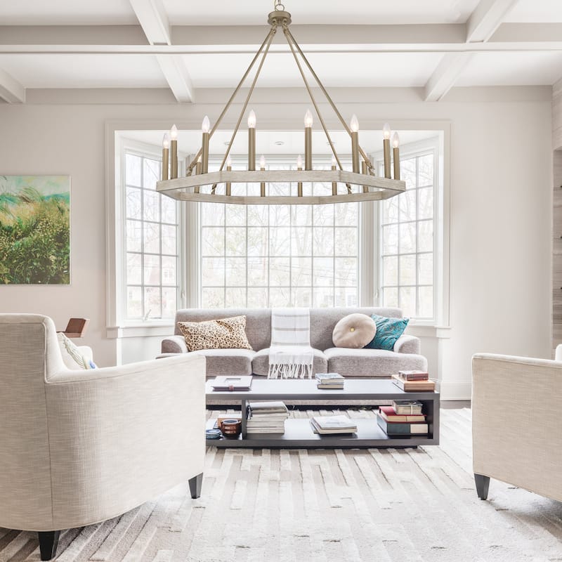 Acroma 16-light 40In Farmhouse Geometric Chandelier Candle Lighting - D 40'' * H 139''