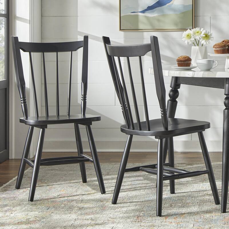 Lifestorey Suzanne Solid Wood Spindleback Dining Chair (Set of 2) - Set of 2