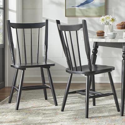 Lifestorey Suzanne Solid Wood Spindleback Dining Chair (Set of 2)