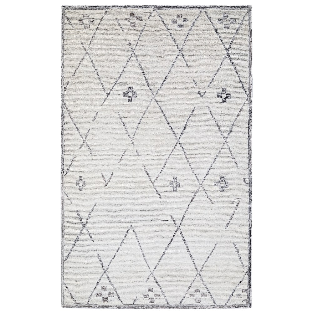 Terra by Obeetee Meher Diamond Charcoal Rug