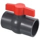 preview thumbnail 1 of 3, 2" UPVC Ball Valve Compact T-Handle for Irrigation and Water Treatment, Grey