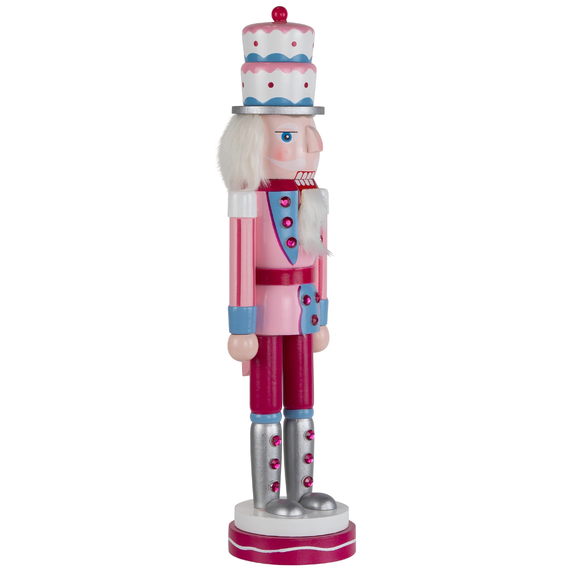 Christmas top king and queen jeweled nutcrackers 15”