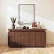 preview thumbnail 1 of 5, Modern 58.3" Sideboard Buffet Cabinet with 4 Doors, Textured Accent Storage Cabinet for Dining Room, Kitchen, Entryway Brown