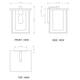 1-light Matte Black Outdoor Wall Sconce Lantern with Clear Glass Shade