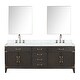 preview thumbnail 11 of 38, Lexora Laurel Bath Vanity, Carrara Marble Top, Faucet Set, and Mirror