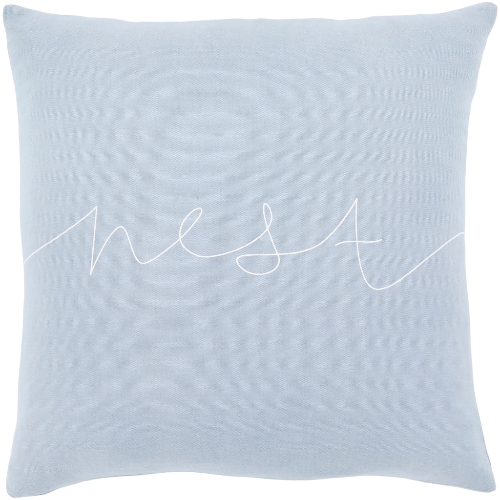 Roost Denim Blue "Nest" Feather Down Throw Pillow (20" x 20")