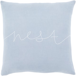 Artistic Weavers Roost Denim Blue "Nest" Throw Pillow Cover (22" x 22")