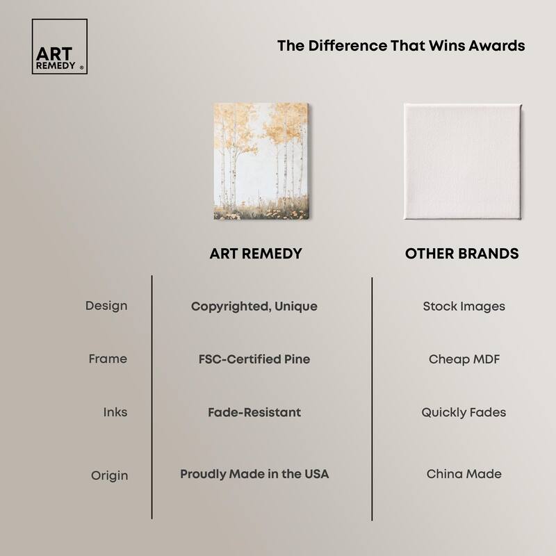 Pale Birch Reverie Canvas by Art Remedy, Gallery Wrapped