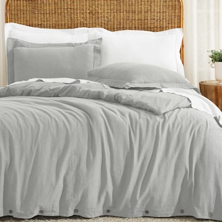 Superior Cotton Linen Garment Washed 3 Piece Duvet Cover Set