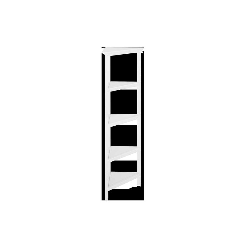 HomeRoots Gray Solid Wood Corner Bookcase