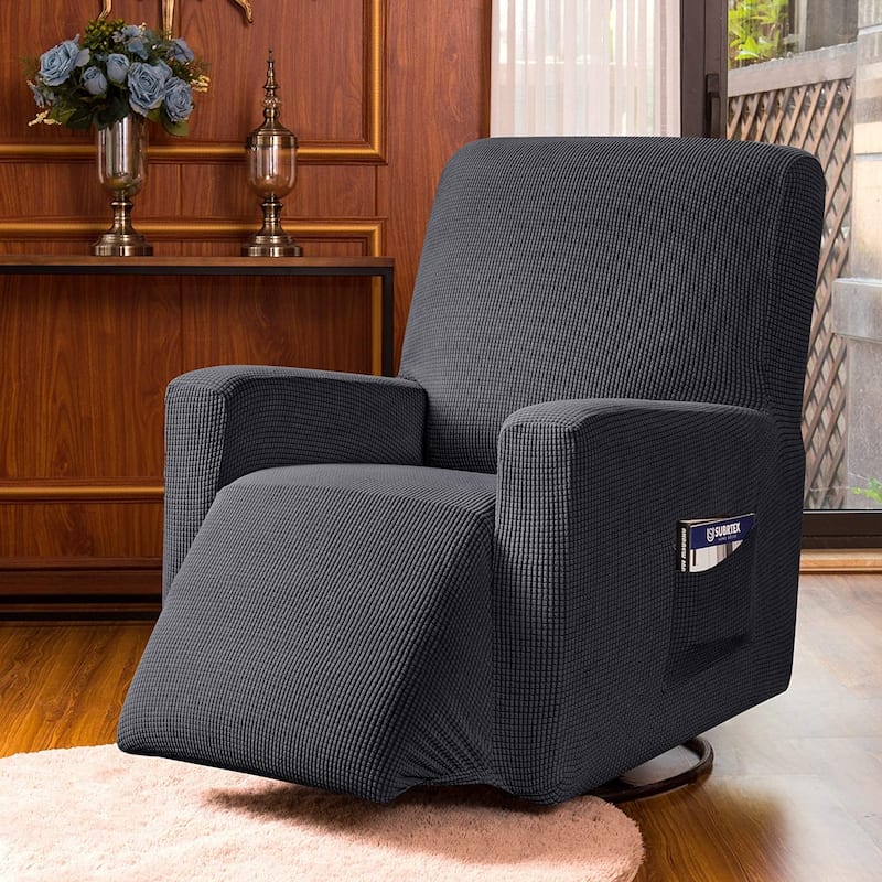 Subrtex Stretch Recliner Silpcover Jacquard Lazy Boy Chair Covers - Gray