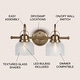 preview thumbnail 45 of 113, Shirley Metal/Glass LED Vanity Light, by JONATHAN Y