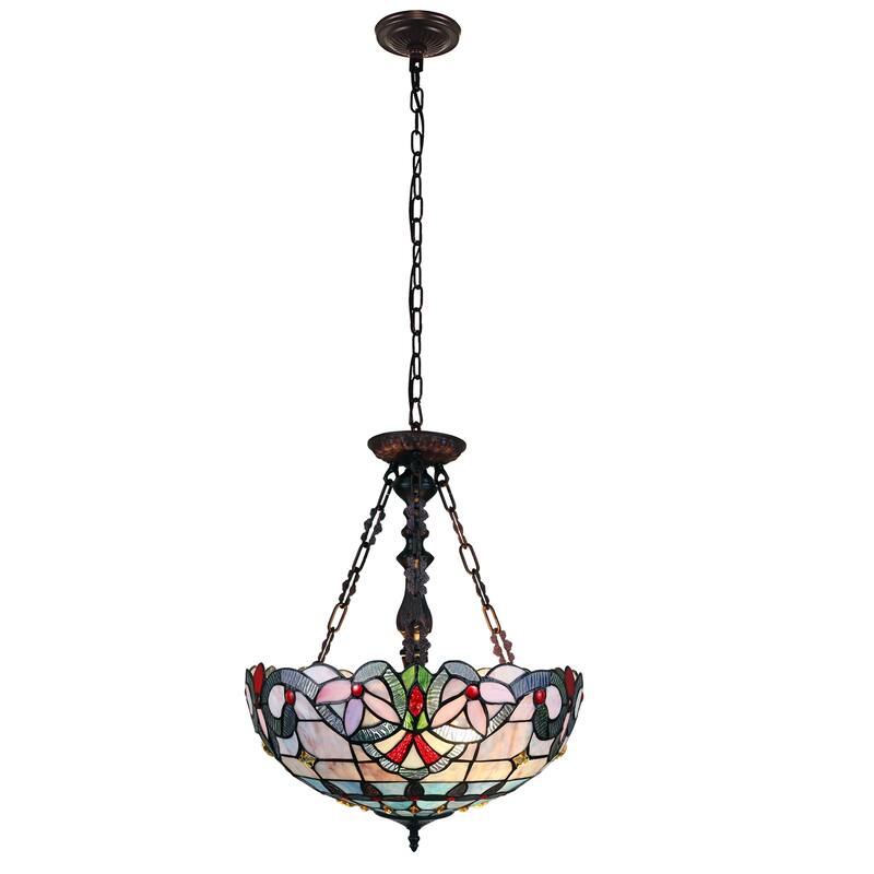Victorian Design 2-light Dark Bronze Convertible Semi-Flush Mount/ Pendant