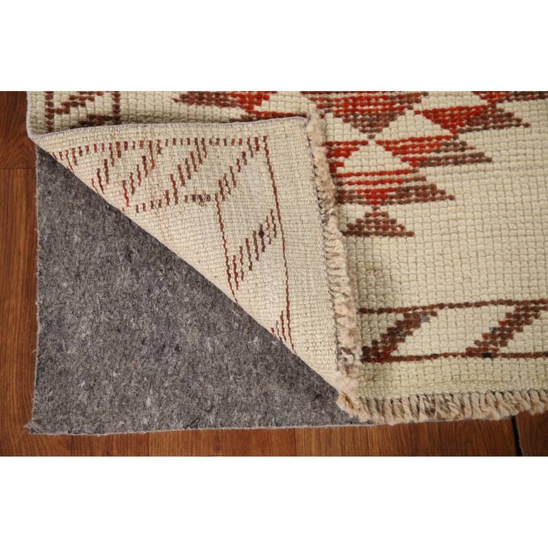 Beige Anatolian Runner Rug Handmade Wool Carpet - 2'9"x 11'2"