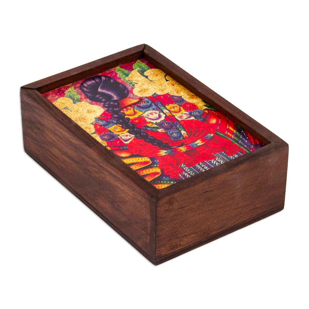 Novica Handmade Wistfulness Decoupage Wood Box