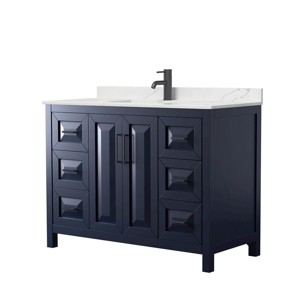 Daria 48-inch Single Vanity, Single Hole Quartz Top
