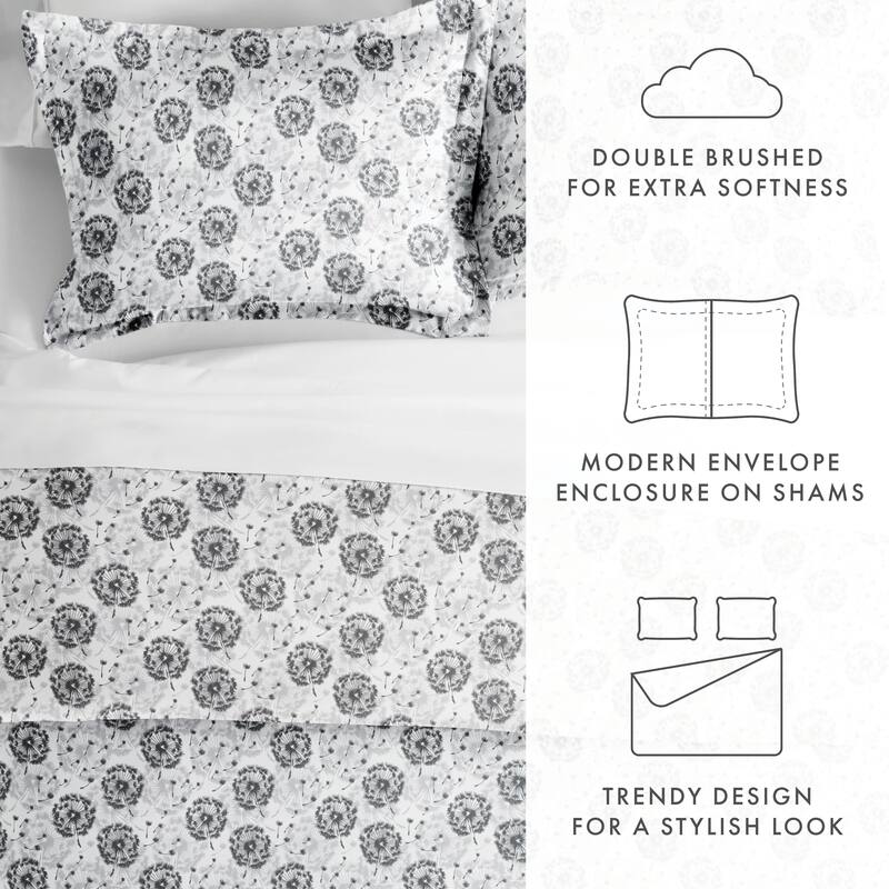 Becky Cameron Make a Wish Dandelion 3 Piece Duvet Cover Set