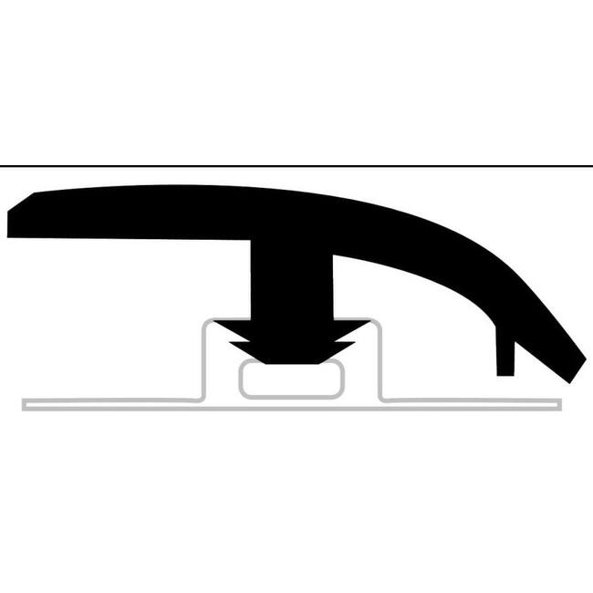 COREtec RD7CT-VV968 Pro Plus 94" Long Vinyl Glue Down Reducer - Sold - Cardington Walnut