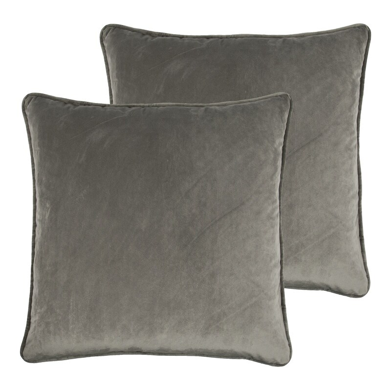 Dark gray hot sale velvet pillows