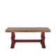 preview thumbnail 22 of 42, Eleanor Two-Tone Trestle Leg Wood Dining Bench by iNSPIRE Q Classic