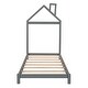 preview thumbnail 25 of 34, Twin Size Solid Wood Platform Bed Frame with Chimney House-shaped Headboard for Kids, Teens, No Box Spring Required