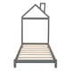 preview thumbnail 28 of 41, Twin Size Wood Platform Bed with House-shaped Headboard for Kids, Boys and Girls