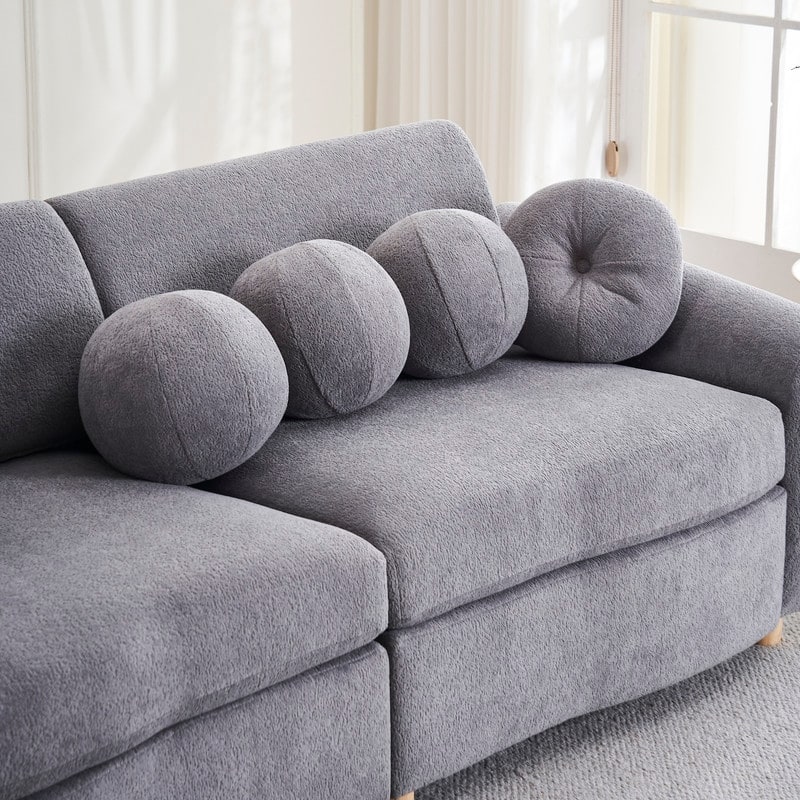 84.60" Chenille/Corduroy Upholstered Sofa