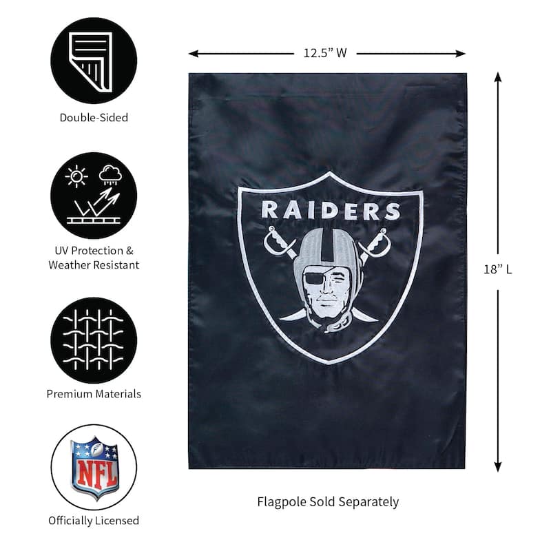 Applique Flag, Garden, Las Vegas Raiders