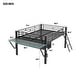 preview thumbnail 5 of 11, Functional Design Metal Loft Bed with Ladder, Guardrail, Built-in Desk, Storage Shelf and LED Light, Full, Black