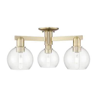 Innovations Lighting 716-3F-10-24 Athens Semi-Flush Athens 3 Light 24"