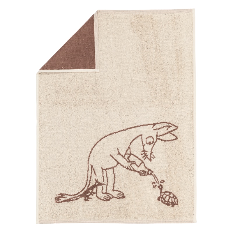 Moomin by Arabia Hand Towel 20x27.5in Sniff Brown - 20 x 27.5"