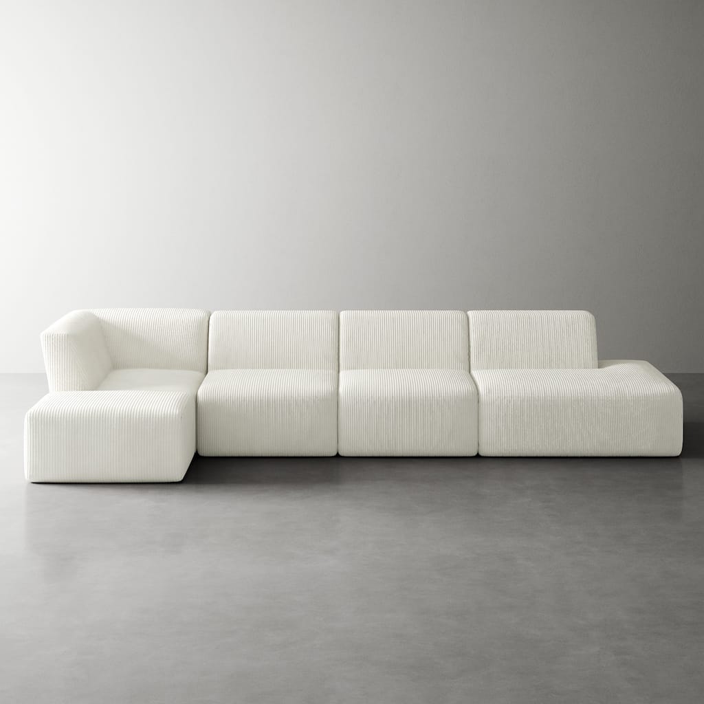 Oversized Corduroy Modular Sectional Fabric Sofa