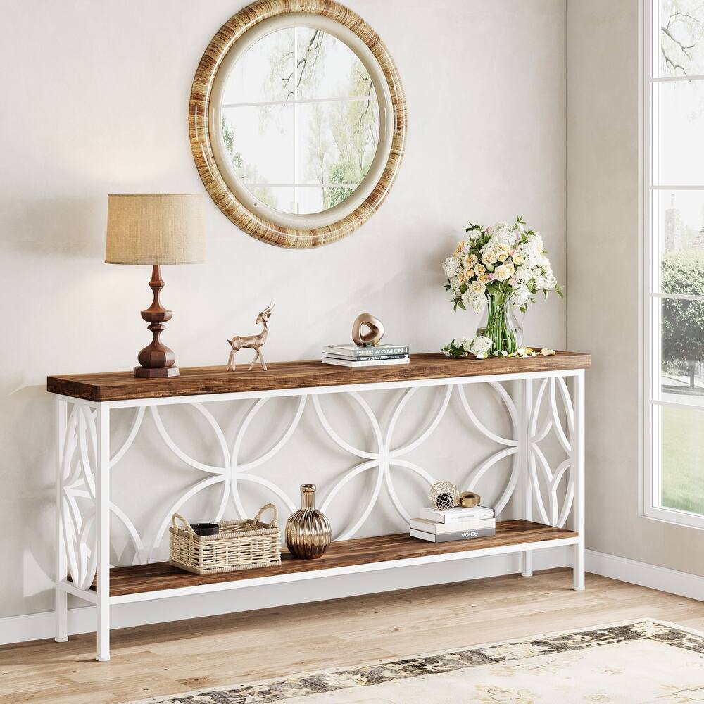 70.9 Inch Industrial Console Table for Entryway
