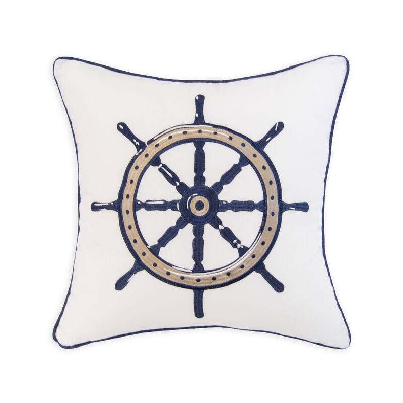 Donna Sharp Checkerboard Indigo (Nautical) 2PC Cotton Decorative Pillow Set