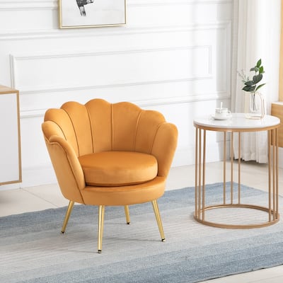 Velvet-touch Fabric Accent Chair