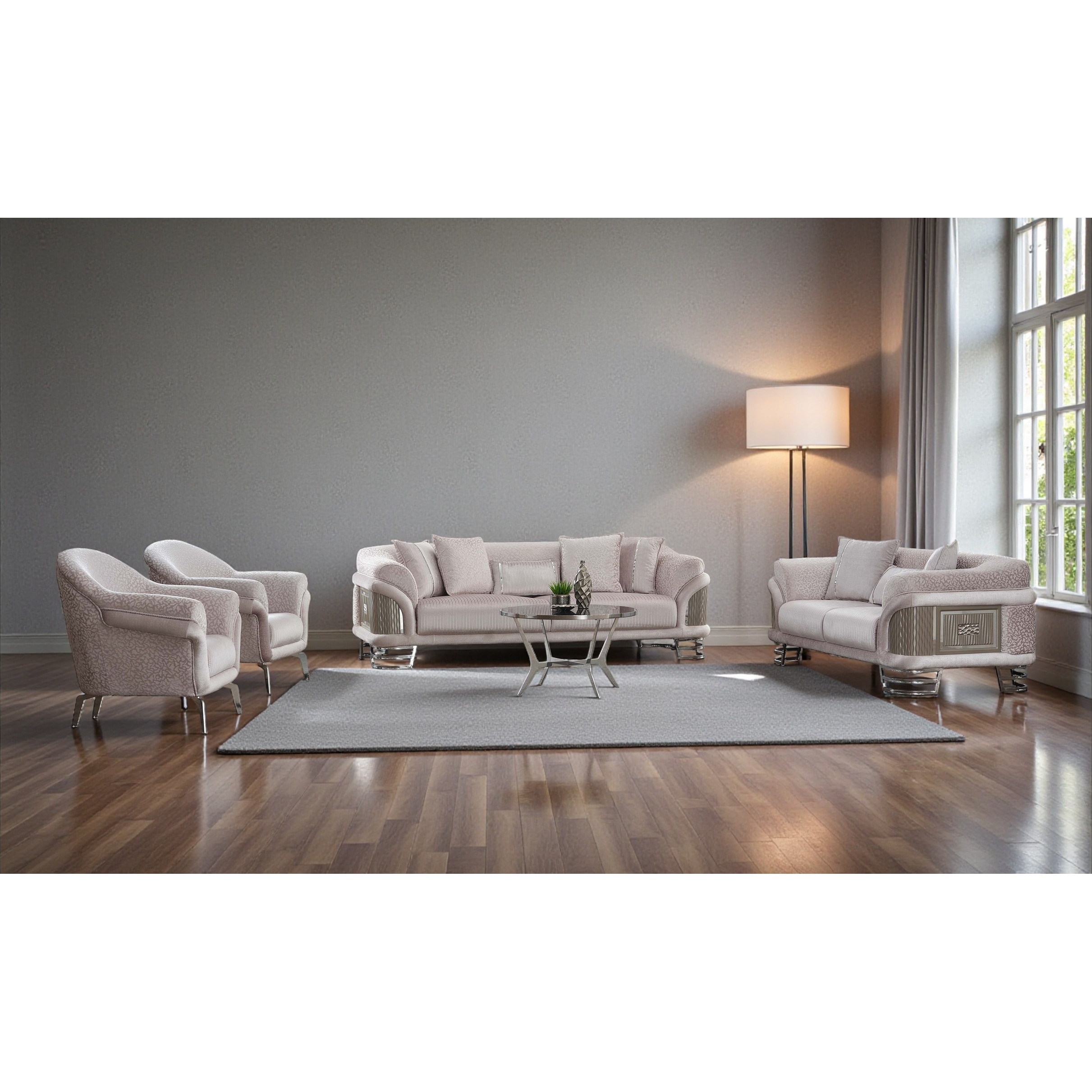 Grain 4 Pieces Living Room Sets 2 Sofa 2 Chair
