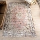 preview thumbnail 31 of 36, Nuloom Teja SplashGuard Persian Medallion Machine Washable Area Rug 2' 6" x 10' - Peach