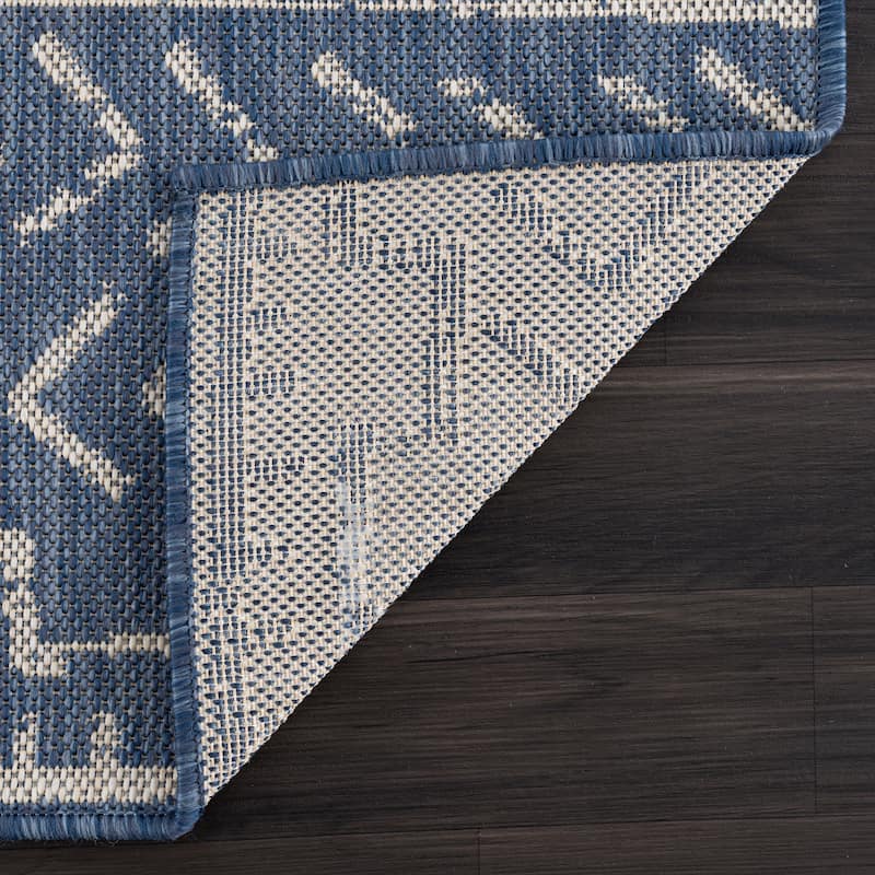 Beverly Rug Blue Trellis Indoor Outdoor Area Rug