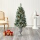 preview thumbnail 5 of 3, 4.5' Artificial Christmas Tree with 100 Lights in Decorative Urn