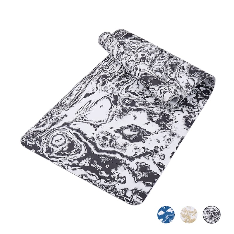 72x24" Extra Thick TPE Yoga Mat,Non-Slip Professional for Pilates Home - Black