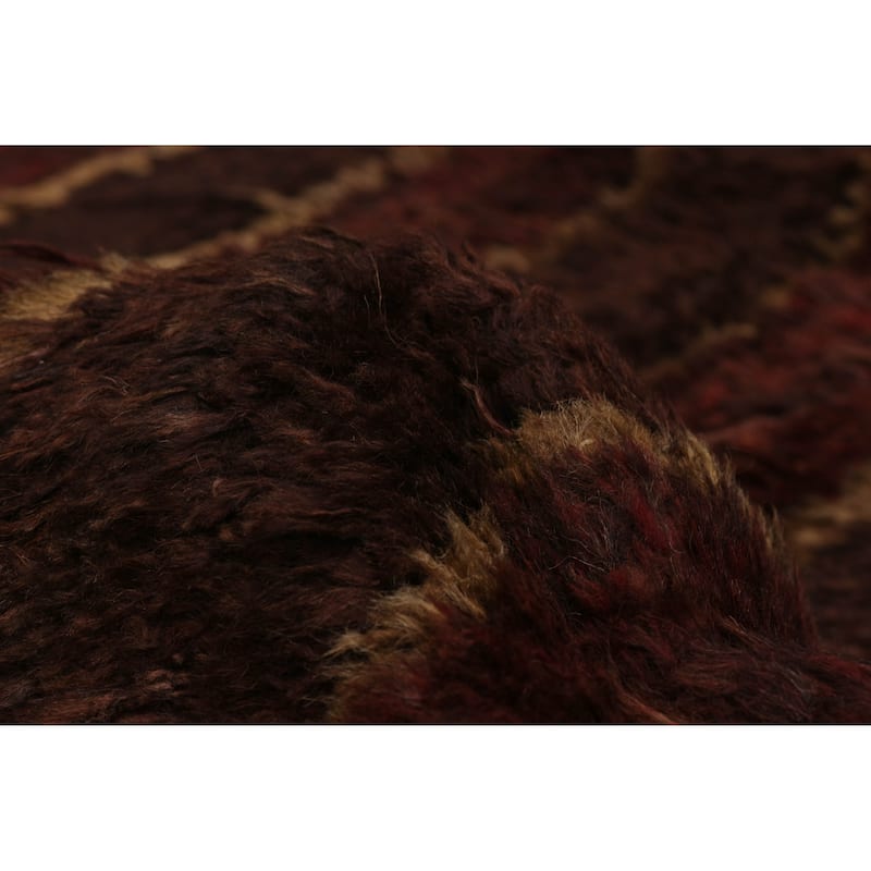 ECARPETGALLERY Hand-knotted Finest Peshawar Ziegler Burgundy Wool Rug - 8'1 x 9'0