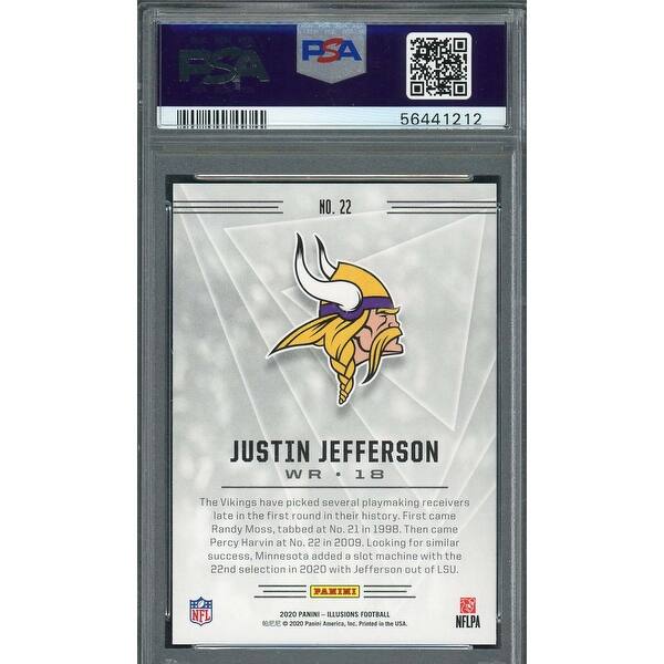 justin jefferson graded rookie card Justin Jefferson rookie card, young QBs set records in PWCC auction