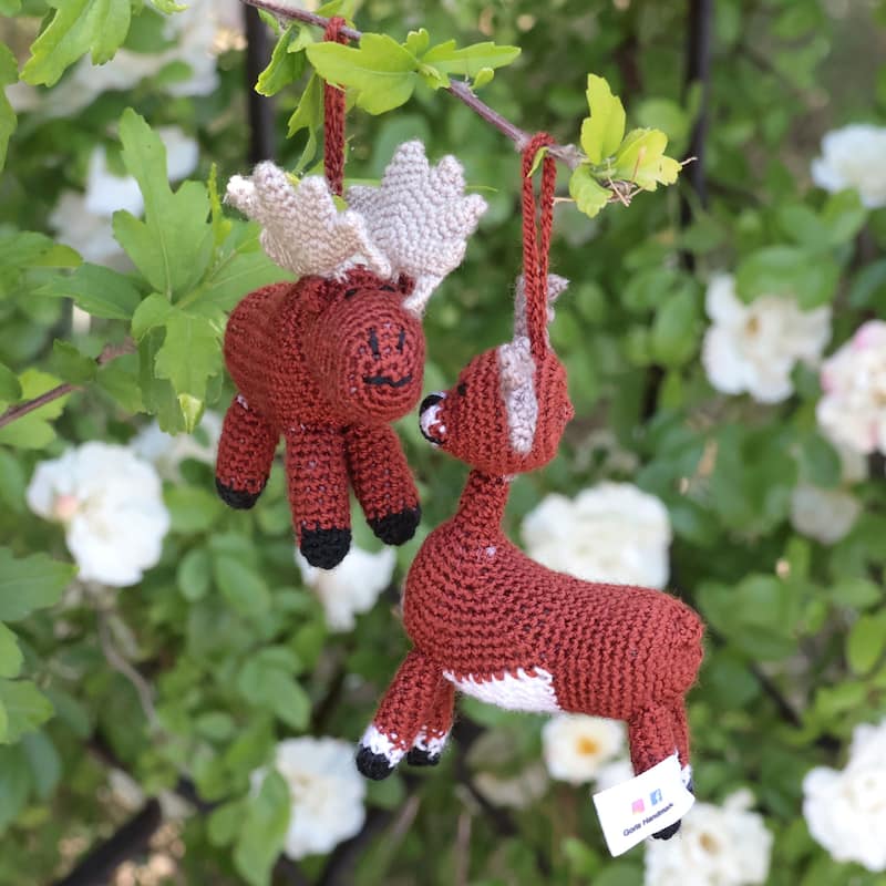 Novica Handmade Holidays From The Conifers Crocheted Ornaments (Set Of 2)