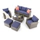 preview thumbnail 48 of 66, EROMMY 6/7 Piece Modular Outdoor Rattan Sofa Set, All-Weather Wicker Patio Furniture with Storage Table, Cushions & Pillows