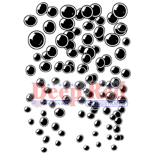 Deep Red Stamps Puzzle Background Rubber Cling Stamp
