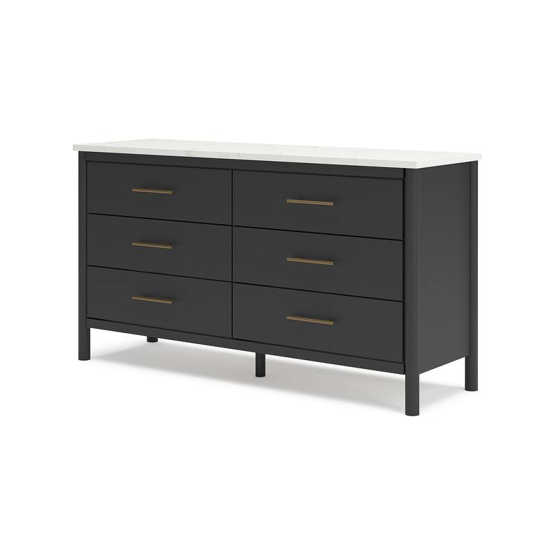 Signature Design by Ashley Cadmori White/Black Dresser and Mirror