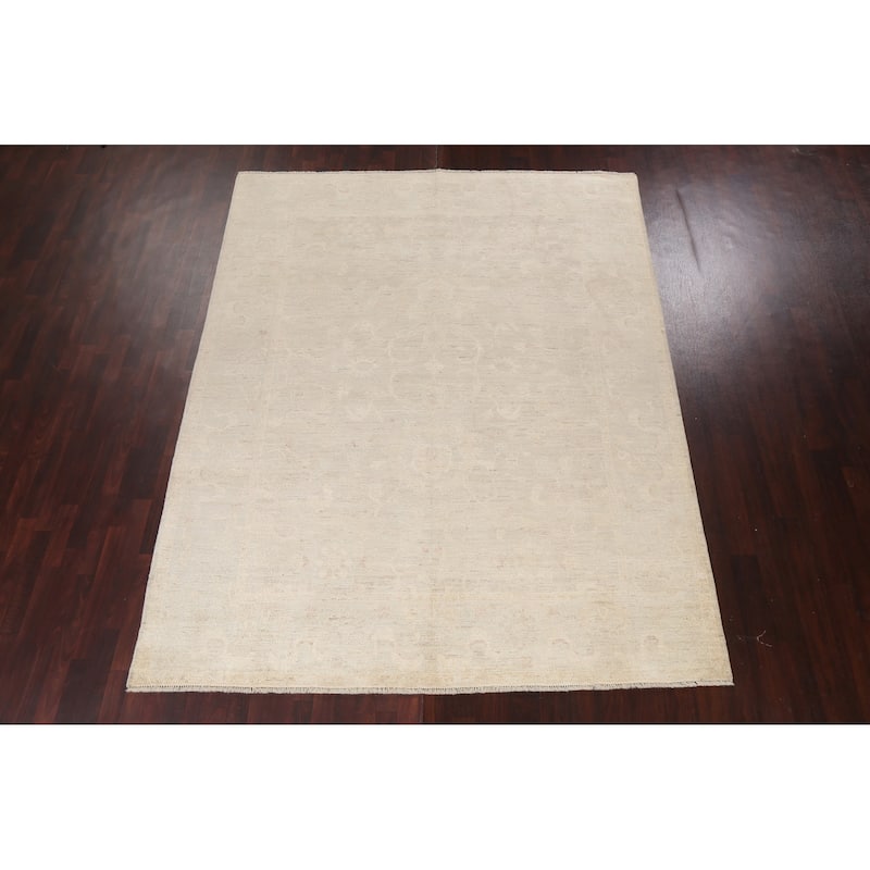Vegetable Dye Muted Oushak Turkish Oriental Area Rug Wool Hand-knotted - 8'0" x 10'1"