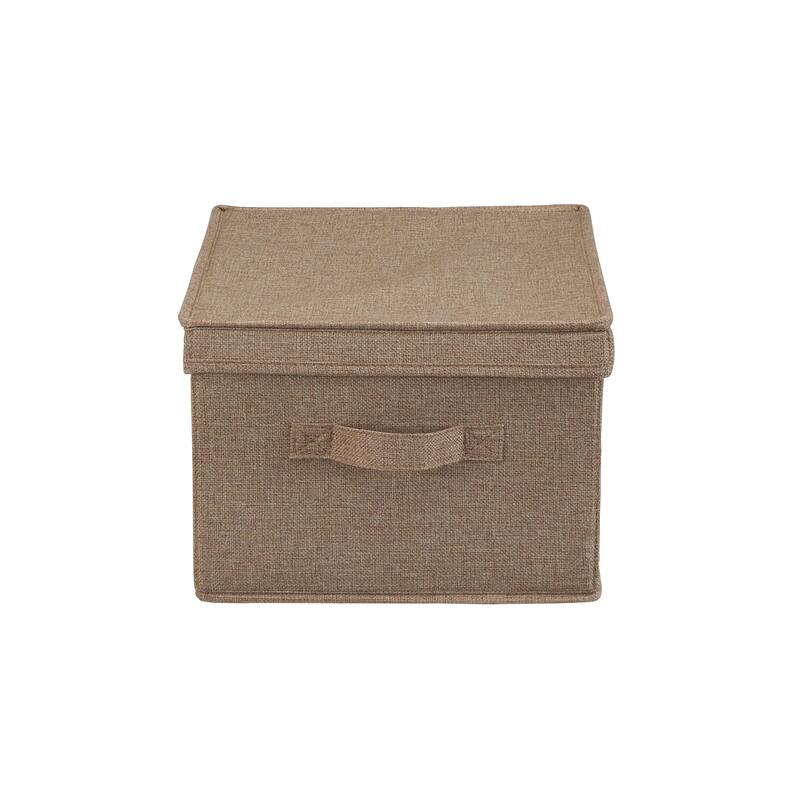 Household Essentials Fabric Storage Bins with Sturdy Sides, Set of 2